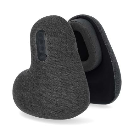 Cuscino da viaggio con cuffie wireless integrate grigio