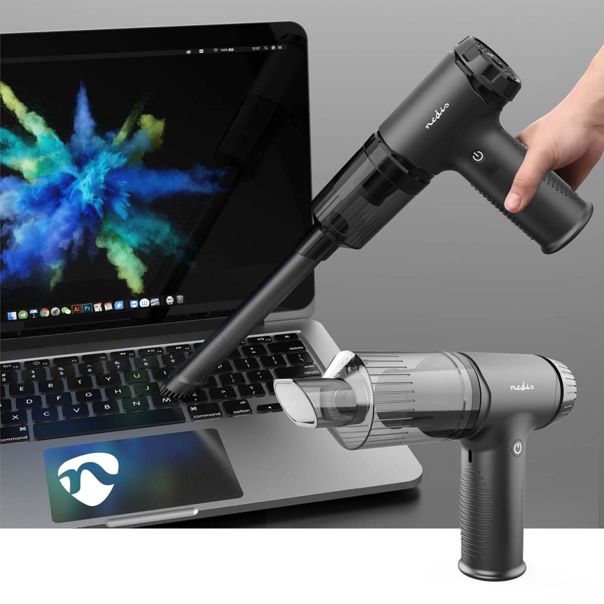 Aufladbarer Handstaubsauger 2-in-1 90W/6000 mAh grau/schwarz