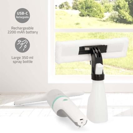 Aspirateur rechargeable pour fenêtres 12W/2200 mAh