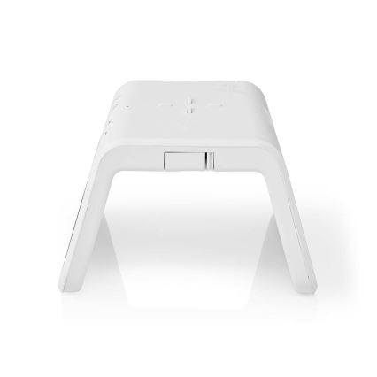Sveglia con display LCD e caricabatteria wireless 15W/230V bianco