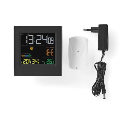 Station métio avec écran couleur LCD 230V noir