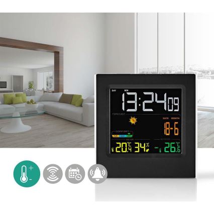 Station métio avec écran couleur LCD 230V noir