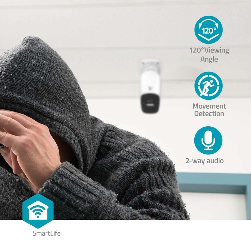 Aufladbare Smart-Kamera mit Sensor für den Outdoor-Bereich SmartLife 4MP Quad HD 1440p 5V/5200mAh Wi-Fi Tuya IP66