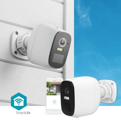 Smart per esterni ricaricabile camera con sensore SmartLife 4MP Quad HD 1440p 5V/5200mAh Wi-Fi Tuya IP66