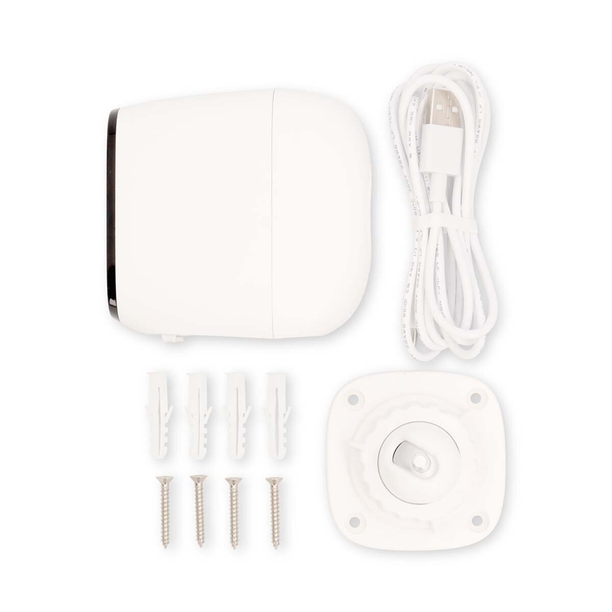 Smart per esterni ricaricabile camera con sensore SmartLife 4MP Quad HD 1440p 5V/5200mAh Wi-Fi Tuya IP66