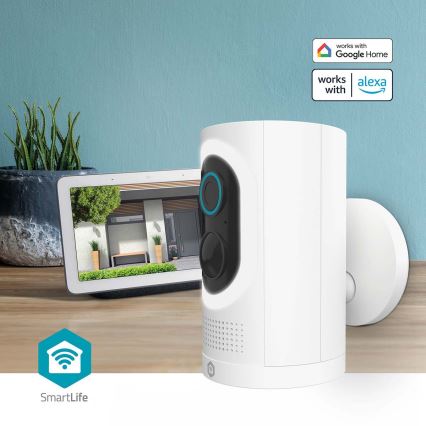 Caméra connectée 3 MP (1296p) — Full HD, batterie 6700 mAh, Wi‑Fi, compatible Tuya, IP65