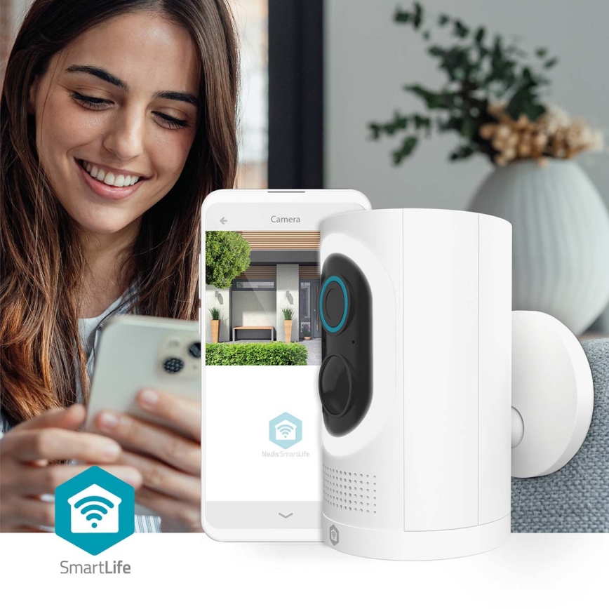Caméra connectée 3 MP (1296p) — Full HD, batterie 6700 mAh, Wi‑Fi, compatible Tuya, IP65