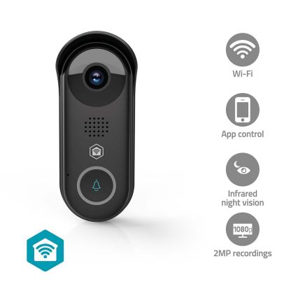 Campanello video intelligente con sensore di movimento SmartLife 5V Full HD 1080p IP54 Wi-Fi Tuya