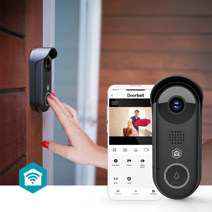 Intelligente Video-Türklingel mit Bewegungssensor SmartLife 5V Full HD 1080p IP54 Wi-Fi Tuya