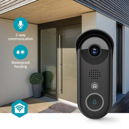Sonnette vidéo intelligente SmartLife 5V Full HD 1080p IP54 Wi-Fi Tuya avec capteur de mouvement