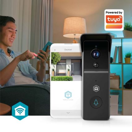 Campanello video con sensore di movimento SmartLife 4400 mAh Full HD 1296p IP44 Wi-Fi Tuya