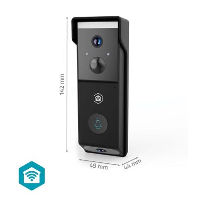 Campanello video con sensore di movimento SmartLife, batteria 4400 mAh, 2x Full HD 1080p, IP54, Wi-Fi Tuya