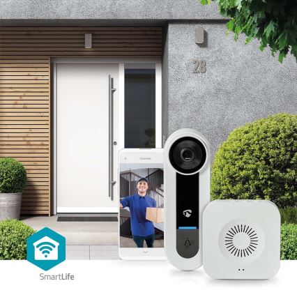 Videocitofono wireless con sensore Full HD 1536p Wi-Fi IP65