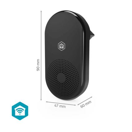 Suoneria per campanello SmartLife Wi‑Fi, nera