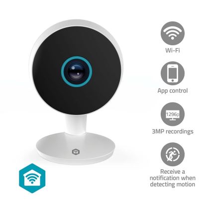 Telecamera intelligente Smartlife 5V, 3 MP, Full HD 1296p, Wi-Fi, compatibile con Tuya