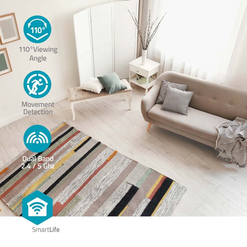 Caméra connectée Smartlife 5V 3MP Full HD 1296p Wi-Fi