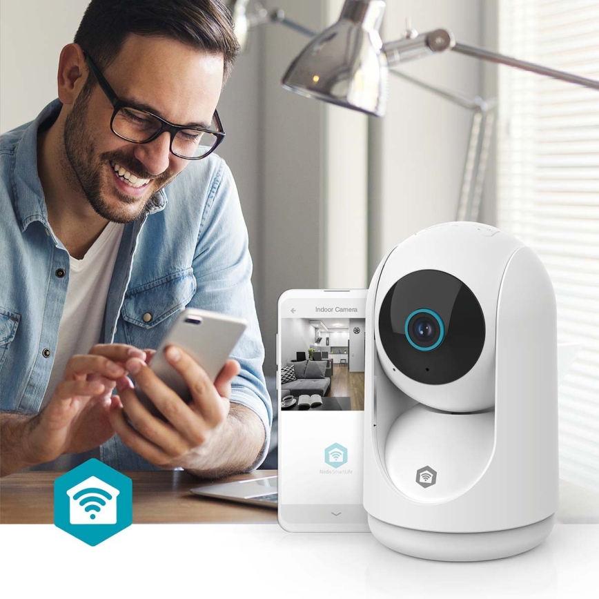 Telecamera intelligente Smartlife 5V 3 MP Full HD 1296p Wi-Fi Tuya