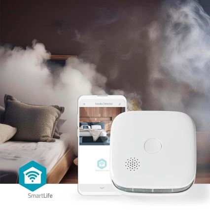 Rilevatore di fumo SmartLife 3V/1xCR123A Wi-Fi Tuya