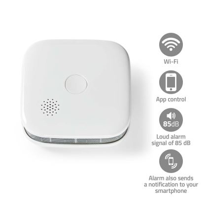Rilevatore di fumo SmartLife 3V/1xCR123A Wi-Fi Tuya