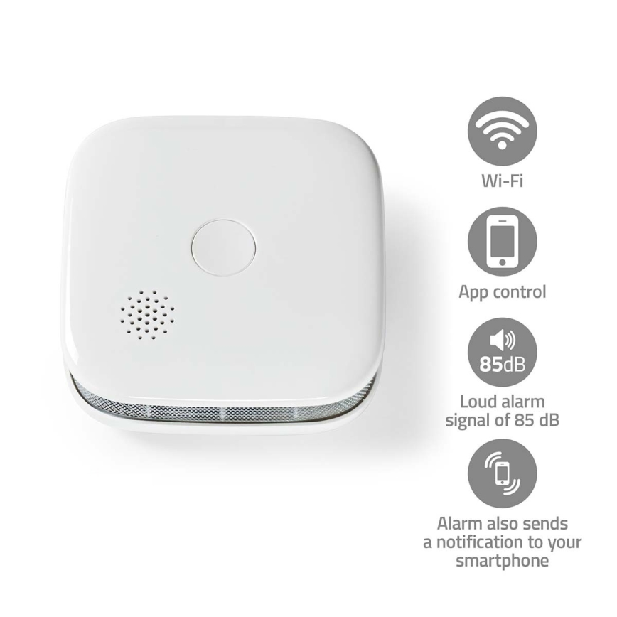 Rilevatore di fumo SmartLife 3V/1xCR123A Wi-Fi Tuya