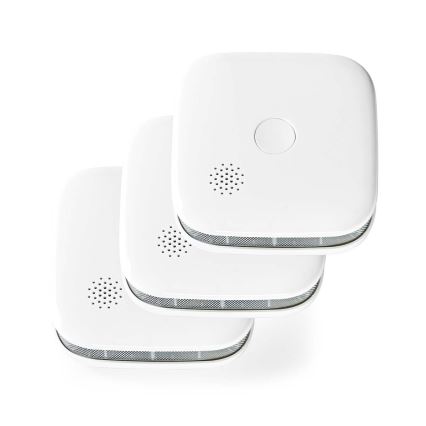 LOT 3x Détecteur de fumée SmartLife 3V/1xCR123A Wi-Fi Tuya