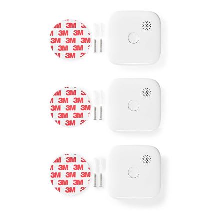 LOT 3x Détecteur de fumée SmartLife 3V/1xCR123A Wi-Fi Tuya
