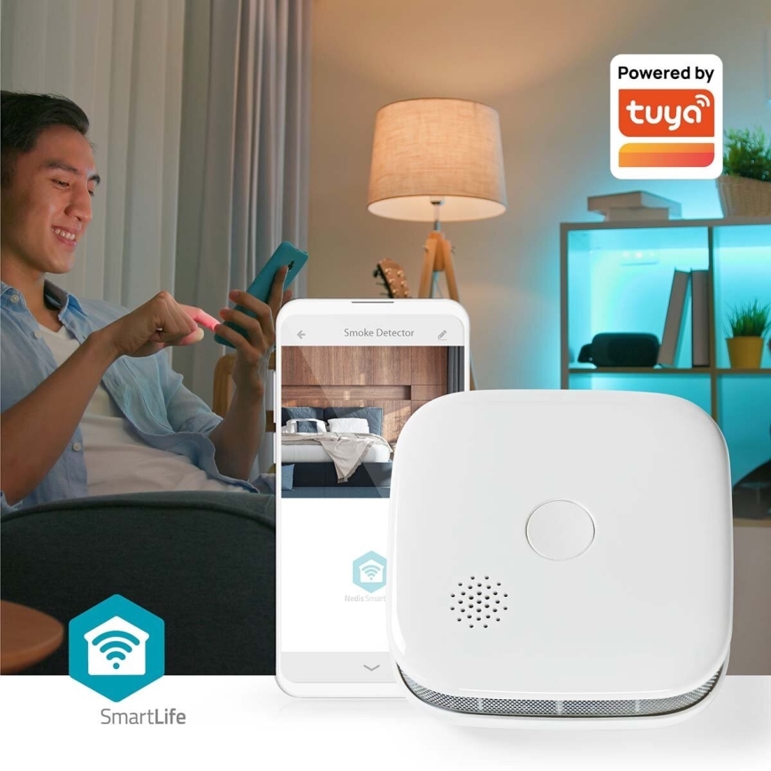 SET 3x Rilevatore di fumo SmartLife 3V/1xCR123A Wi-Fi Tuya