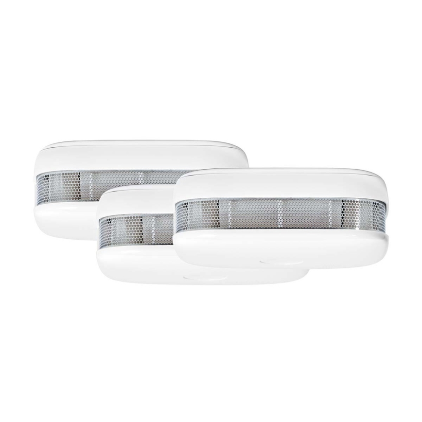 SET 3x Rilevatore di fumo SmartLife 3V/1xCR123A Wi-Fi Tuya