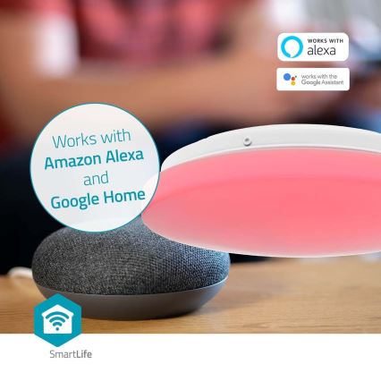 Plafonnier RGBW à intensité variable salle de bain SmartLife LED/18W/230V 2700-6500K IP44 Wi-Fi Tuya