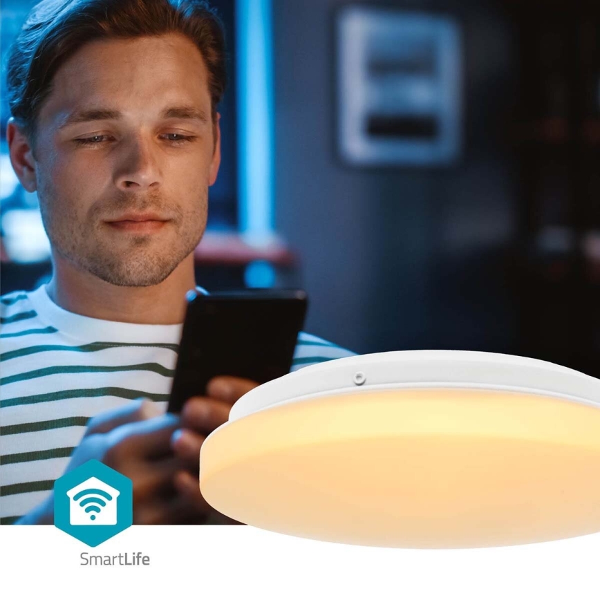 Plafonnier RGBW à intensité variable salle de bain SmartLife LED/18W/230V 2700-6500K IP44 Wi-Fi Tuya