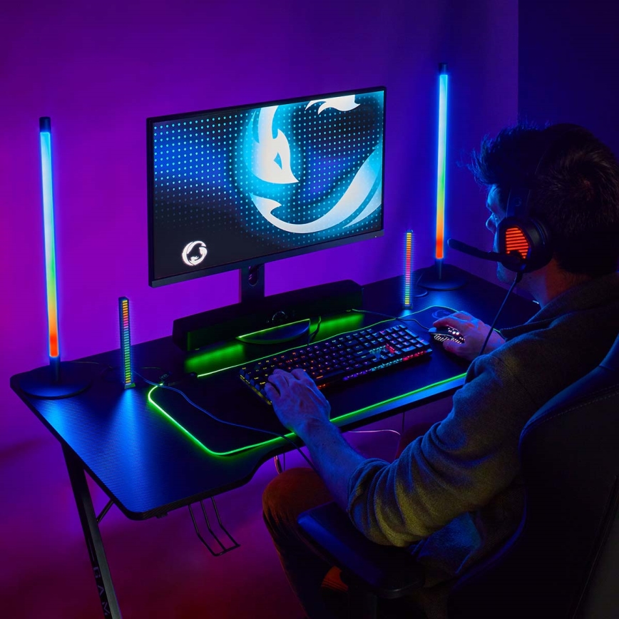 LOT 2x Lampe de table RGBIC à intensité variable SmartLife LED/36W/230V 55 cm 2700-6500K Wi-Fi Tuya + Télécommande