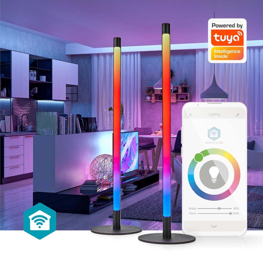 LOT 2x Lampe de table RGBIC à intensité variable SmartLife LED/36W/230V 55 cm 2700-6500K Wi-Fi Tuya + Télécommande