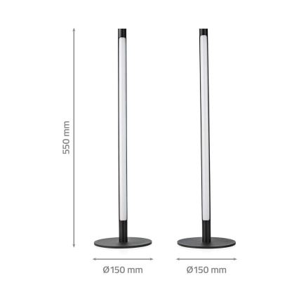 LOT 2x Lampe de table RGBIC à intensité variable SmartLife LED/36W/230V 55 cm 2700-6500K Wi-Fi Tuya + Télécommande