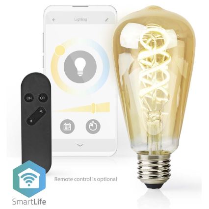 Ampoule LED dimmable ST64 E27/4,9W/230V Wi-Fi 1800-6500K
