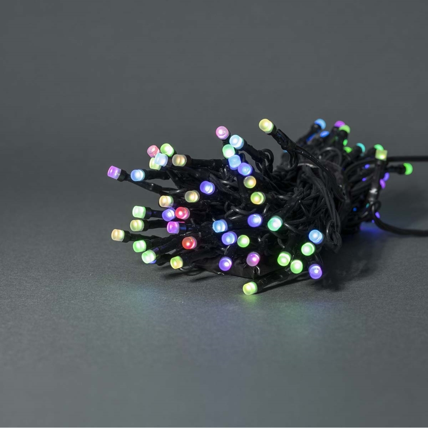 LED RGB-Lichterkette für den Außenbereich, 42× LEDs / 8 Funktionen, 8 m, IP65, Wi‑Fi (Tuya)