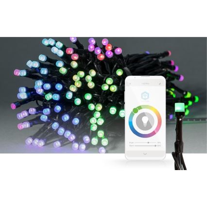 LED RGB Außen-Weihnachtslichterkette 84xLED/8 Funktionen 13m IP65 Wi-Fi Tuya