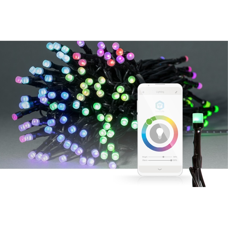LED RGB Außen-Weihnachtslichterkette 84xLED/8 Funktionen 13m IP65 Wi-Fi Tuya