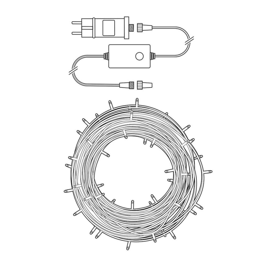 Catena luminosa LED 50 LED/8 modalità 5 m IP65 Wi-Fi Tuya