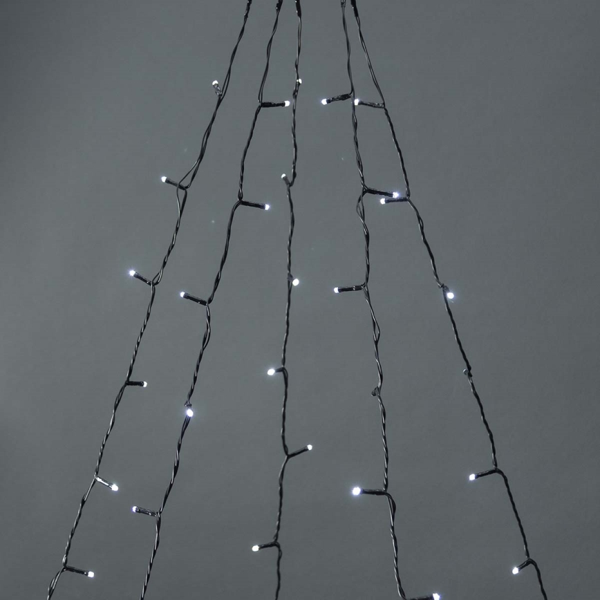 Rideau LED de Noël d'extérieur 200 LED / 8 fonctions 5 x 4 m IP65 Wi‑Fi Tuya blanc chaud à blanc froid