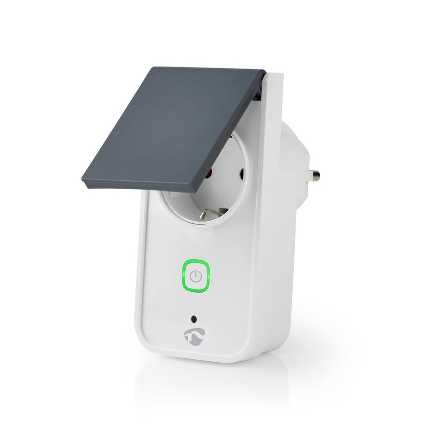Nedis WIFIPO120FWT - Prise connectée extérieur 3680W/230V/Type F/16A Wi-Fi IP44