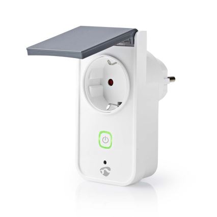 Nedis WIFIPO120FWT - Prise connectée extérieur 3680W/230V/Type F/16A Wi-Fi IP44