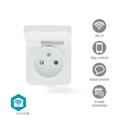 Smart-Steckdose 3680W/230V/ Typ E/16A Wi-Fi Tuya IP44