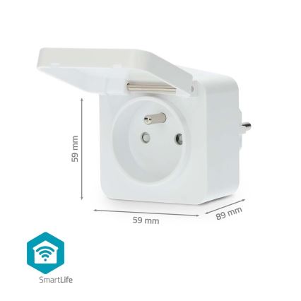 Smart-Steckdose 3680W/230V/ Typ E/16A Wi-Fi Tuya IP44