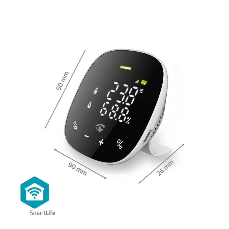 Intelligenter Luftqualitätsmonitor mit LED-Anzeige SmartLife Wi-Fi