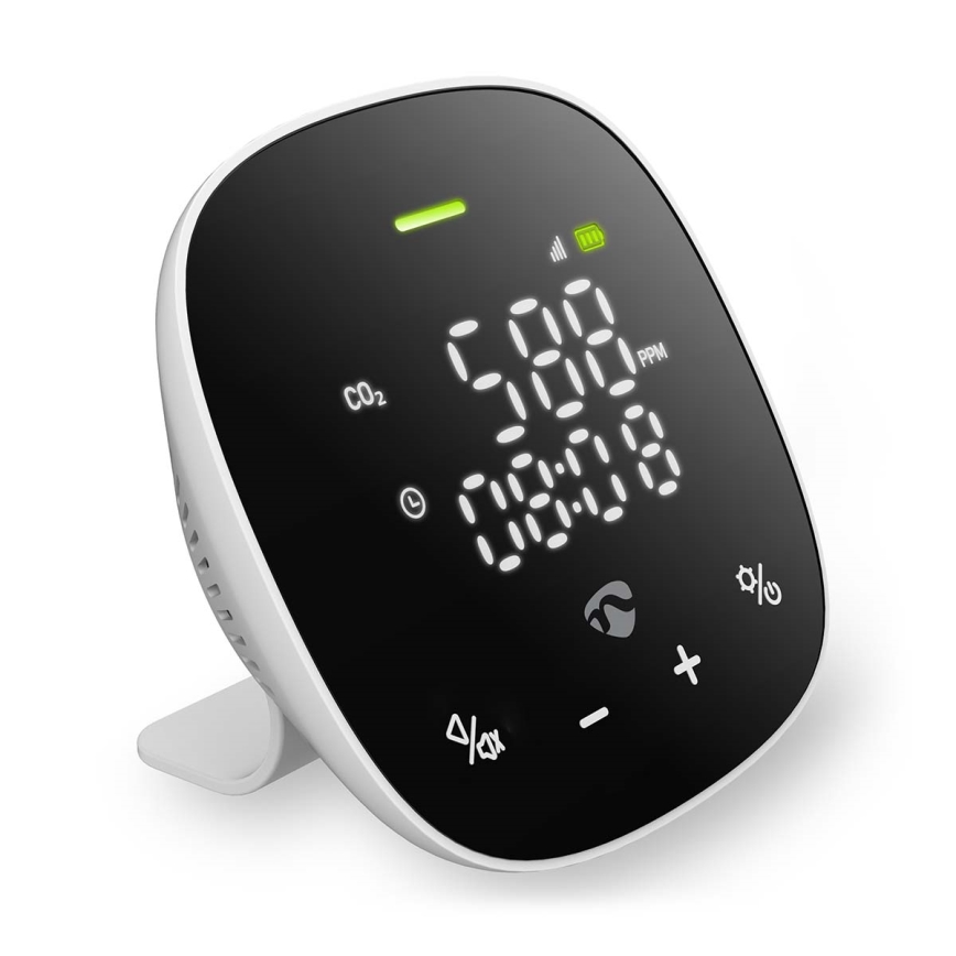 Moniteur de qualité d'air connecté avec écran LED SmartLife Wi-Fi