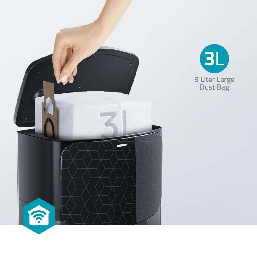 Smart-Staubsaugerroboter  mit Wischmopp SmartLife Wi-Fi Tuya schwarz + Fernbedienung