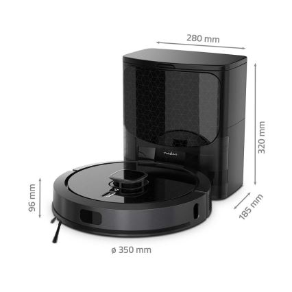 Smart-Staubsaugerroboter  mit Wischmopp SmartLife Wi-Fi Tuya schwarz + Fernbedienung