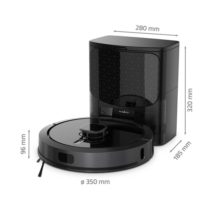 Smart-Staubsaugerroboter  mit Wischmopp SmartLife Wi-Fi Tuya schwarz + Fernbedienung
