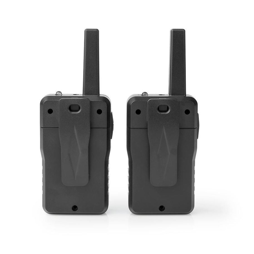 SET 2x Walkie-talkie ricaricabile con luce LED 1300 mAh gamma 10 km