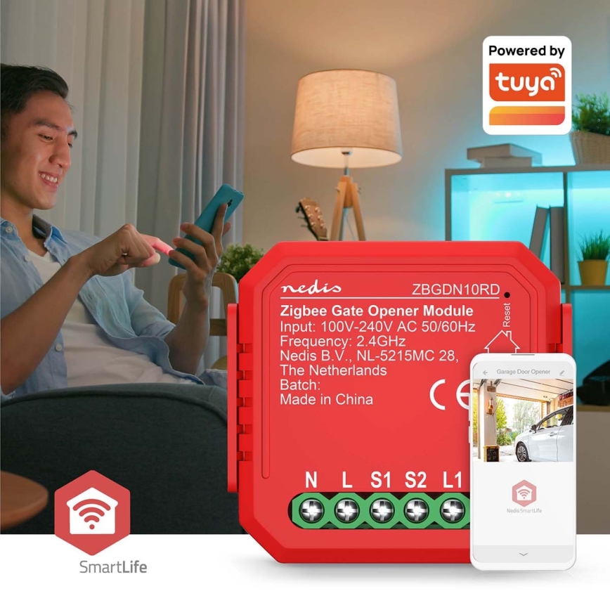 Interruttore intelligente della porta del garage SmartLife Zigbee Tuya